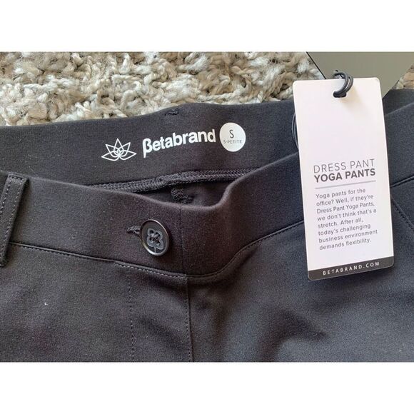 NWT Betabrand Straight CLASSIC BLACK YOGA Dress Pants sz SMALL PETITE retail $78 - Picture 3 of 7